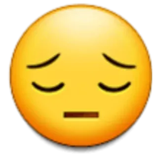 😔 emoji, sad, sleeping, face telegram sticker