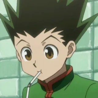 🍺 Gon Freecss Hunter x Hunter Anime, Gon Freecss, Hunter x Hunter, Personaje, Bebiendo, Dibujos animados, Animación telegram sticker