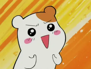 😀 chomik, anime, słodki, kawaii, zły telegram sticker