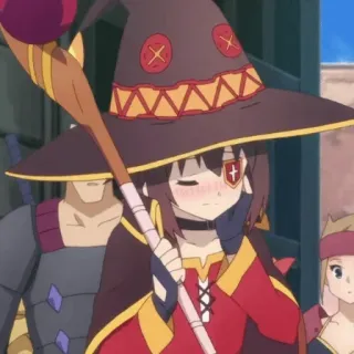 🍓 Megumin Konosuba Anime, Magicien, Mage, Magie, Mignon, Fille whatsapp sticker