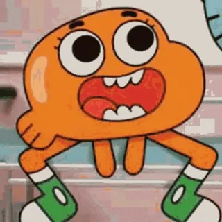🤗 Darwin Watterson The Amazing World of Gumball dibujos animados, animación, naranja, pez, Darwin, Gumball, divertido, humor telegram sticker