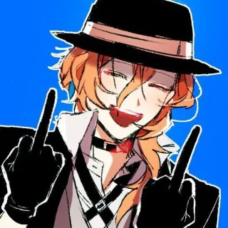🖕 Anime, Doigt d'honneur, Offensant, Personnage telegram sticker