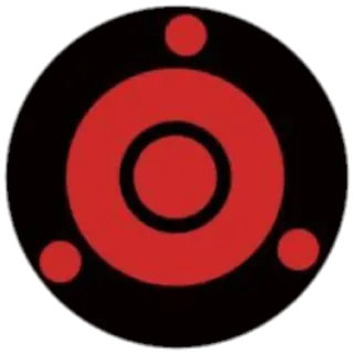 👀 красный, черный, круги, абстракция, символ telegram sticker