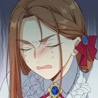 👗 llorando, triste, anime, chica, mujer, lágrimas, angustiada telegram sticker