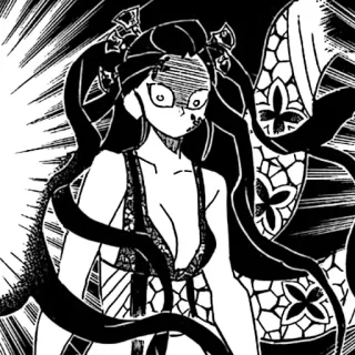 🪶 Daki Demon Slayer Anime, Demon Slayer, Daki, Manga, Darah, Iblis whatsapp sticker