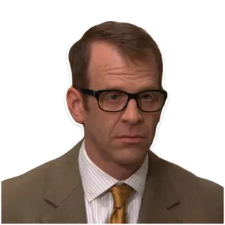 🤓 Toby Flenderson The Office Toby Flenderson, The Office, NBC, Empleado, RR.HH., Serie de TV, Sitcom telegram sticker