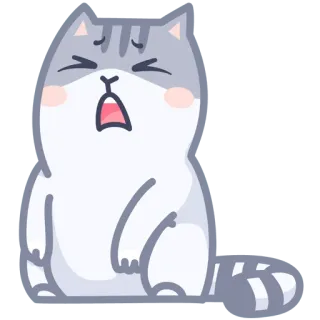 😥 gato, fofo, animal, triste, chateado, chorando telegram sticker