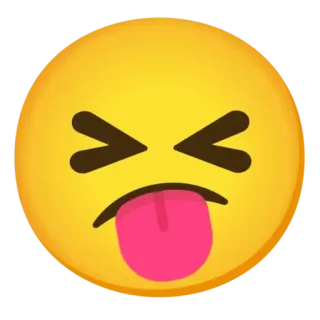 😝 Biểu tượng cảm xúc, Mặt, Lưỡi, Ghê tởm telegram sticker