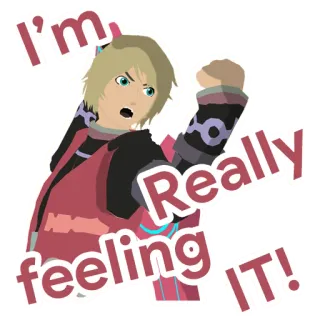 ✊ I'm Really feeling IT! excited, video game, anime, pose, character telegram sticker