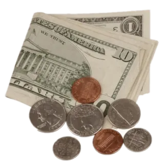 👞 WE TRUST dinero, moneda, dólares, monedas, efectivo telegram sticker