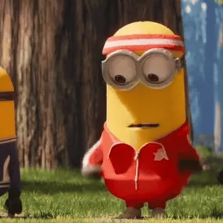 🍌 Minion Despicable Me minion, exercise, cartoon, yellow, character, funny telegram sticker