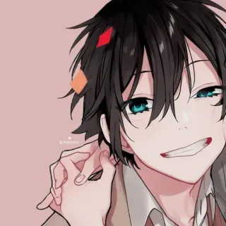 😄 @hanabi anime, anime boy, handsome, cute, portrait, aesthetic whatsapp sticker