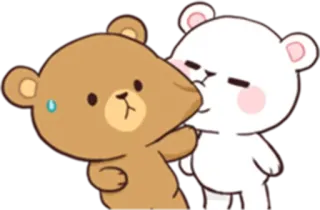 😘 곰, 귀여운, 키스, 사랑, 애정 telegram sticker