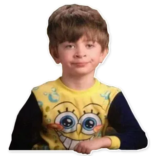 😒 child, spongebob, smile, boy telegram sticker