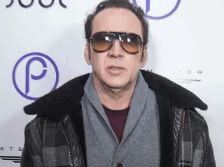 🥃 Nicolas Cage actor, celebrity, portrait, man, glasses telegram sticker