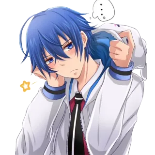 🙁 Anime, Manga, Tóc xanh, Hoạt hình, Sticker, Con trai telegram sticker