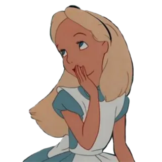 🤭 Alice Alice in Wonderland 爱丽丝, 迪士尼, 角色, 卡通, 仙境, 电影 whatsapp sticker