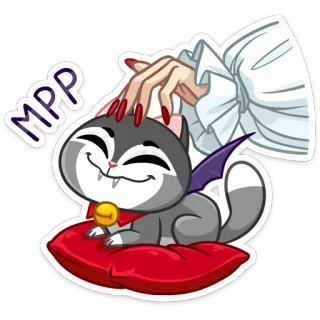 ☺️ MPP Katze, Vampir, Cartoon, Aufkleber, süß, Tier telegram sticker