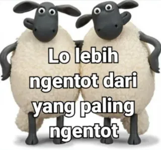 🥴 Lo lebih ngentot dari yang paling ngentot mouton, mème, animal whatsapp sticker