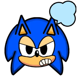😠 Sonic sonic, video game, cartoon, angry, blue telegram sticker