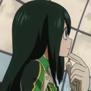 🤔 Tsuyu Asui My Hero Academia anime, my hero academia, tsuyu asui, froppy, character, manga telegram sticker