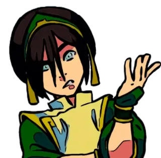 🤷‍♀️ Toph Beifong Avatar: The Last Airbender Avatar, Toph, Erd-Bändiger, Cartoon, Charakter whatsapp sticker