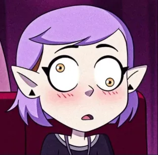 😵‍💫 Amity Blight The Owl House Cartoon, Animiert, Erröten, Überraschung, Amity Blight, Eulenhaus telegram sticker