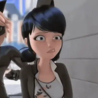 🐞 Marinette Dupain-Cheng Miraculous: Tales of Ladybug & Cat Noir มาริเน็ต, เลดี้บัค, แคทนัวร์, มิราคูลัส เลดี้บัค, การ์ตูน, แอนิเมชัน whatsapp sticker