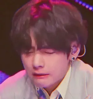 😭 V kpop, bts, ไอดอล, วี, นักร้อง, เกาหลี, ผู้ชาย telegram sticker