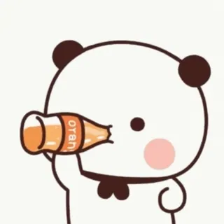 🥤 OTAH mignon, ours, boire, jus, jus d'orange, dessin animé telegram sticker