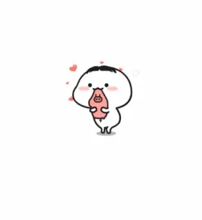❣ imut, kartun, karakter, babi, kawaii whatsapp sticker