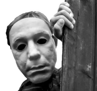 😐 máscara, espeluznante, terror, hombre, tenebroso whatsapp sticker