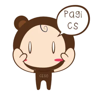 ☺️ Pagi CS kreskówka, niedźwiedź, powitanie, rano telegram sticker
