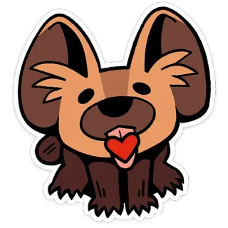 ⭐ dog, puppy, animal, pet, cute, cartoon, heart telegram sticker