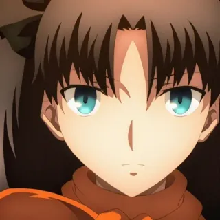 😐 Rin Tohsaka Fate/stay night Anime, Personaggio, Ragazza, Rin Tohsaka, Fate/Stay Night telegram sticker