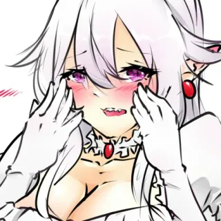 😣 anime, meisje, huilen, illustratie, schattig, kawaii, manga telegram sticker