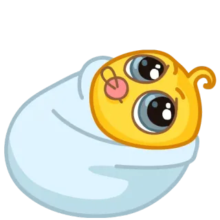 🍼 baby, emoji, swaddled, infant, newborn, cute telegram sticker
