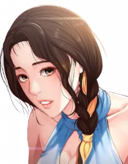 😁 女人, 动漫, 插画, 辫子 telegram sticker