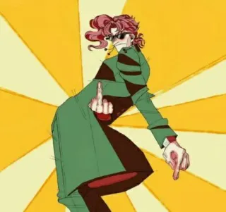 🖕 Anime, Palec środkowy, Obraźliwe, Gest, Kreskówka telegram sticker