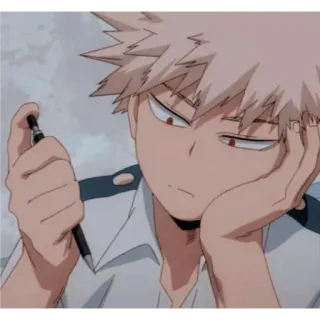 😕 Bakugo Katsuki My Hero Academia 애니메이션, 캐릭터, 만화, 바쿠고, 나의 히어로 아카데미아 telegram sticker