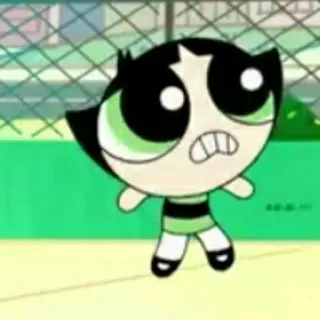 🎀 Buttercup The Powerpuff Girls Kartun, Powerpuff Girls, Buttercup, Lucu telegram sticker