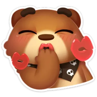 💋 медведь, животное, милый, каваий, мультик whatsapp sticker