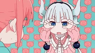 👿 Kanna Kamui Miss Kobayashi's Dragon Maid animé, mignon, dragon, Kanna, Dragon Maid telegram sticker