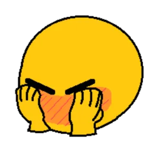 😳 Emoji, Tímido, Corado, Fofo, Kawaii telegram sticker