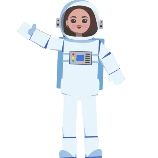 👩‍🚀 宇宙飛行士, 宇宙, 女性, 漫画 telegram sticker