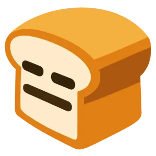 🍞 roti, makanan, roti bakar, kartun telegram sticker