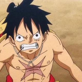 🍞 Monkey D. Luffy One Piece 动漫, 海贼王, 路飞, 蒙奇·D·路飞, 海盗, 草帽 telegram sticker