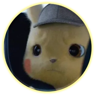 😞 Detective Pikachu Pokemon Detective Pikachu Pikachu, Detetive, Pokémon, Fofo, Desenho animado, Filme telegram sticker
