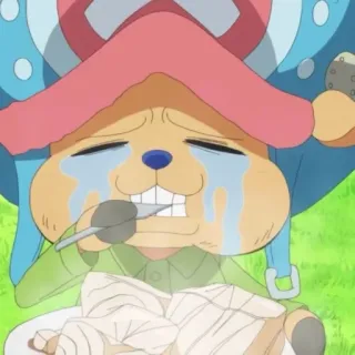 🏴‍☠️ Tony Tony Chopper One Piece anime, manga, crying, sad, One Piece, Tony Tony Chopper whatsapp sticker