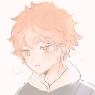 😠 Hinata Haikyuu!! hinata shoyo, haikyuu, anime, manga, voleibol, lindo, dibujos animados telegram sticker